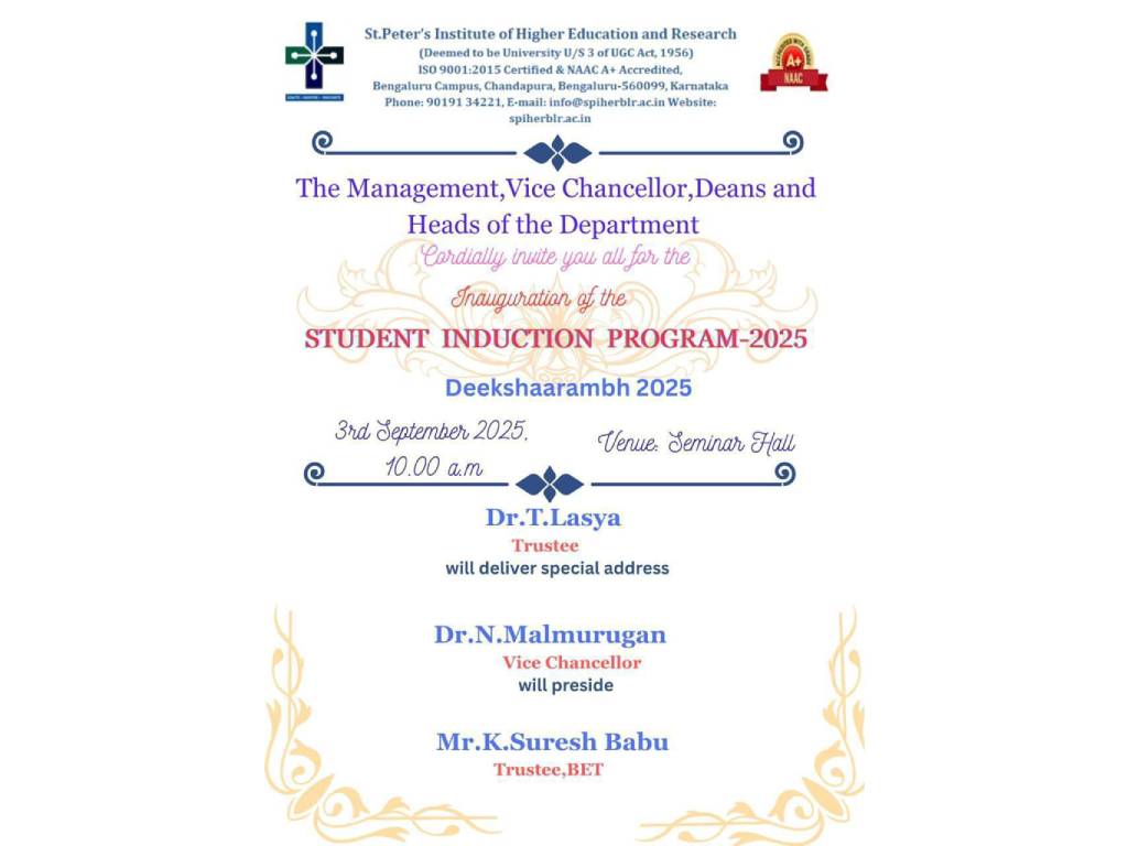Student induction Program – 2025